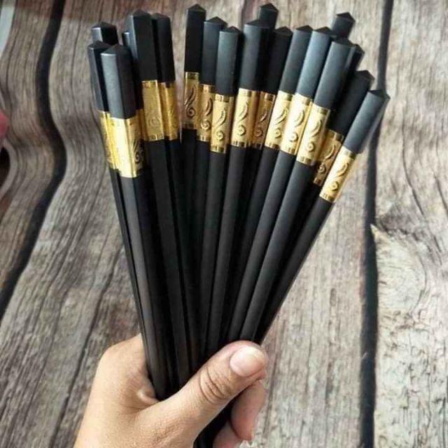 BỘ 10 ĐÔI ĐŨA HỢP KIM MẠ VÀNG