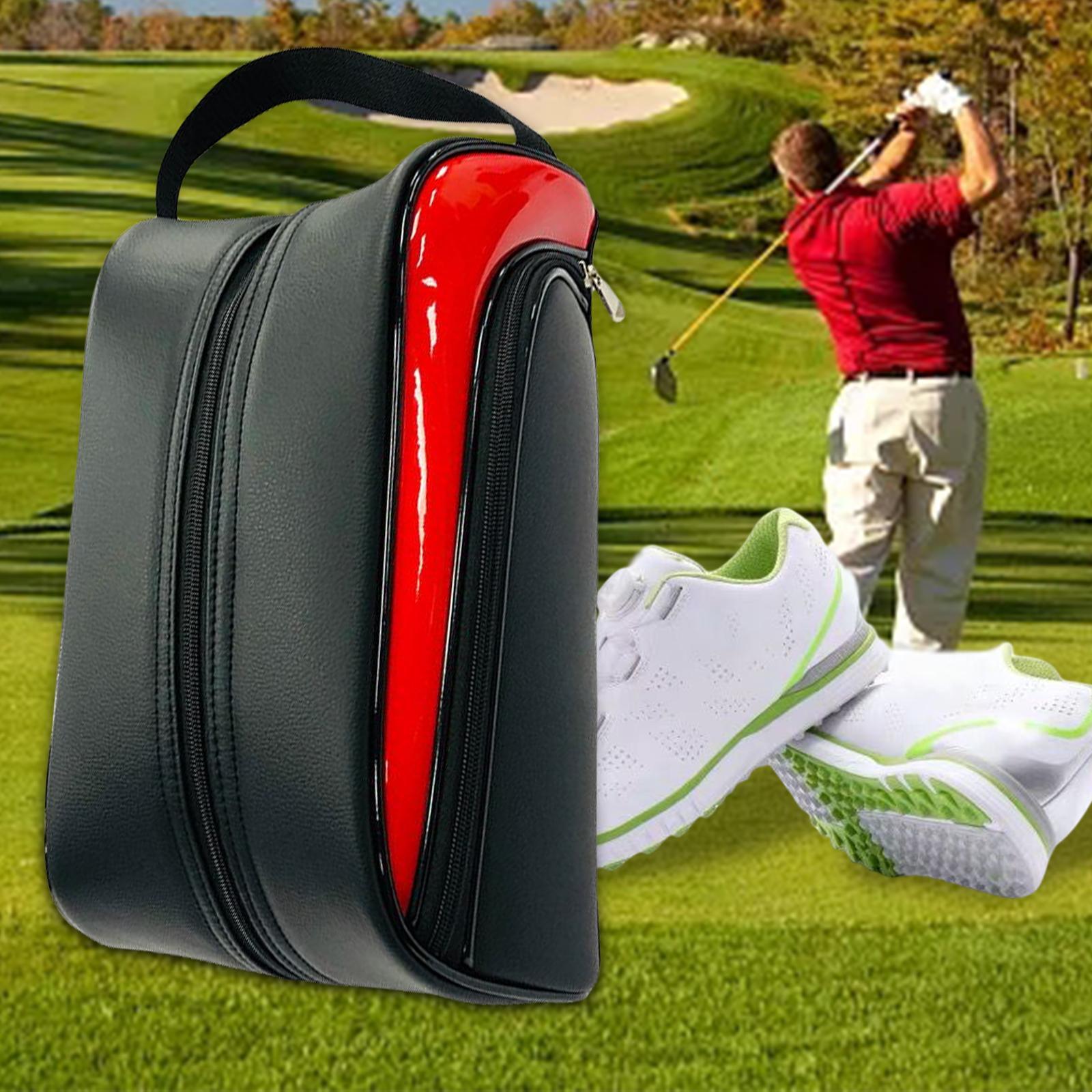 Golf Shoes Bag Deluxe Leather Outdoor Shoe  Golf Gift for Men Women