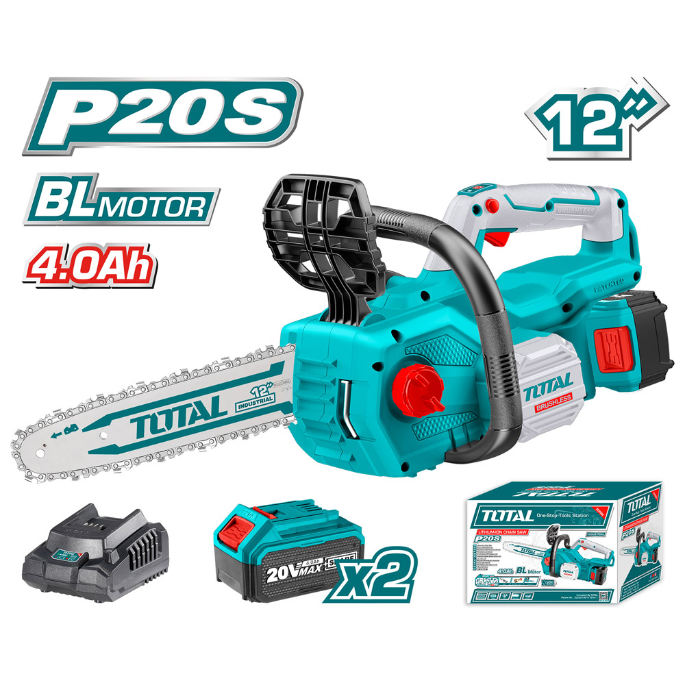 Máy cưa xích  dùng pin 20V total TGSLI201286 ( đã bao gồm pin sạc)