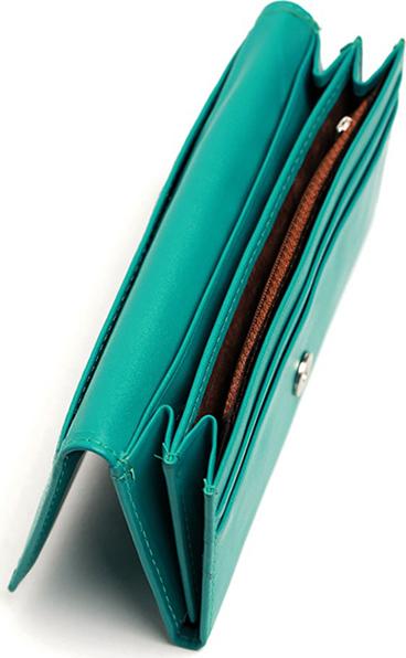 Ví Nữ Da Bò 2 Gấp Huy Hoàng HT3166 - Xanh Lá