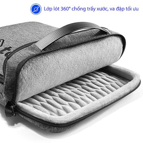 TÚI ĐEO CHÉO TOMTOC URBAN SHOULDER BAGS DÀNH CHO MACBOOK 13″14″, GRAY chống sốc tối ưu - HÀNG CHÍNH HÃNG