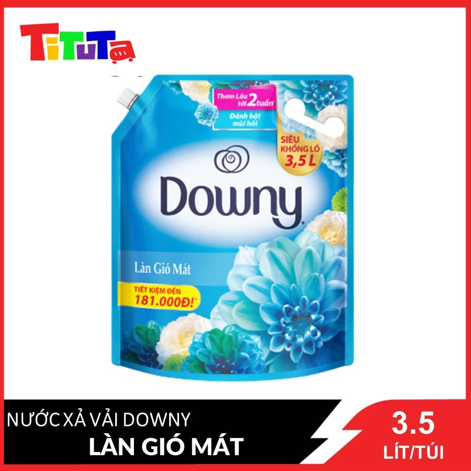 Nước xả vải Downy làn gió mát Túi 3,5L siêu khổng lồ