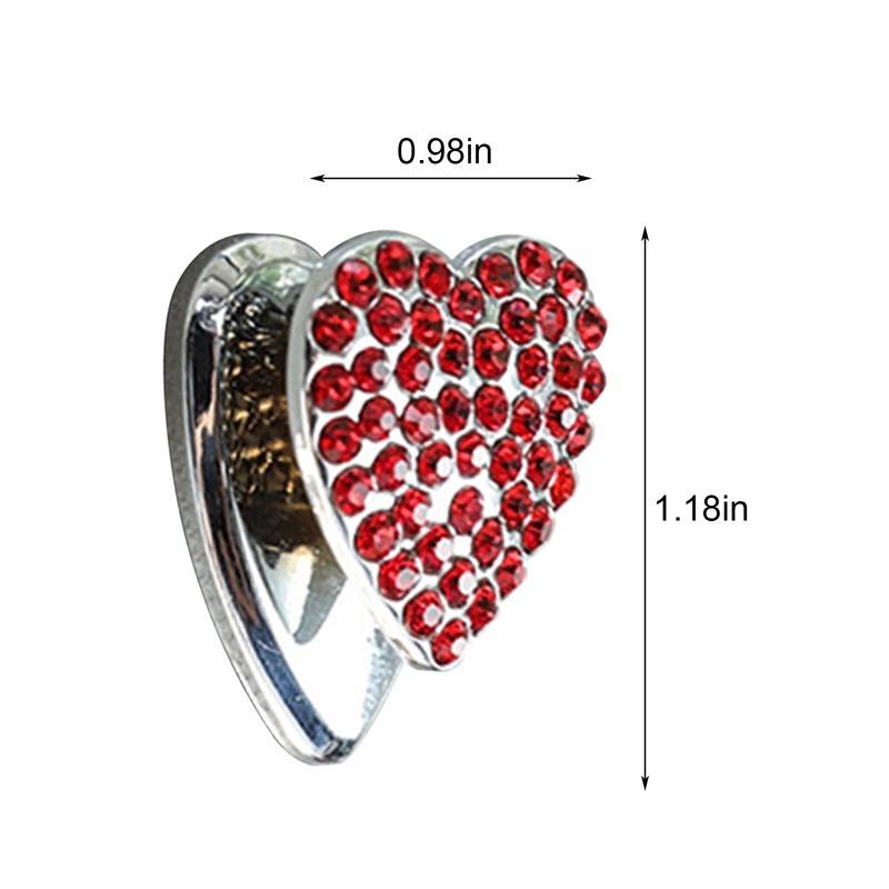 1 Móc Treo Đồ Mini Hình Trái Tim Đính Đá Sáng Tạo Đa Năng Trang Trí Nội Thất Xe Hơi