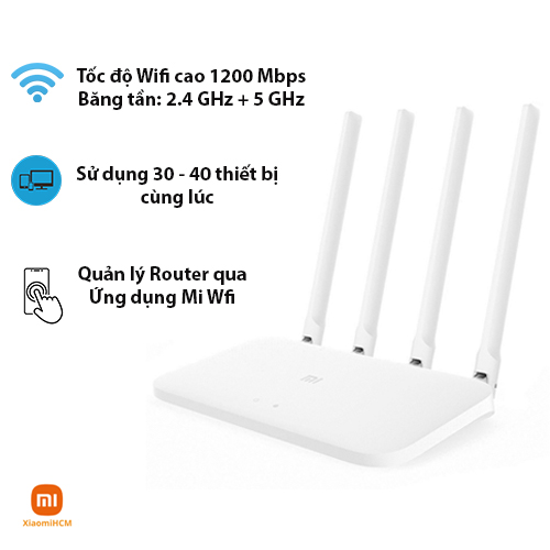 Bộ phát Wi-fi Mi Router 4A - Hàng chính hãng - Xiaomi Router 4A 1200Mbps Bộ Phát Wifi Tốc độ truyền cực nhanh