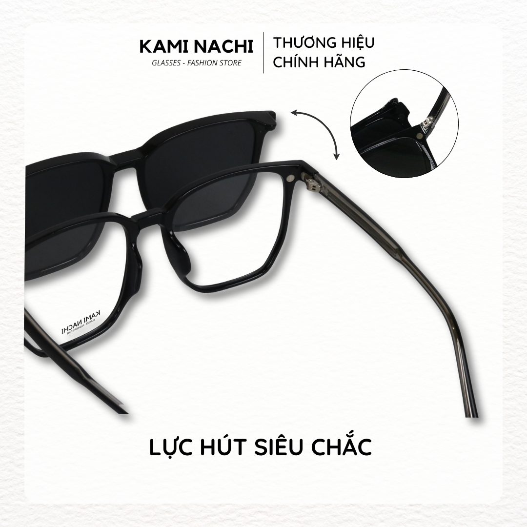 Gọng kính Clip On phiên bản đơn giản đa năng, cắt được cận KAMI NACHI T8193