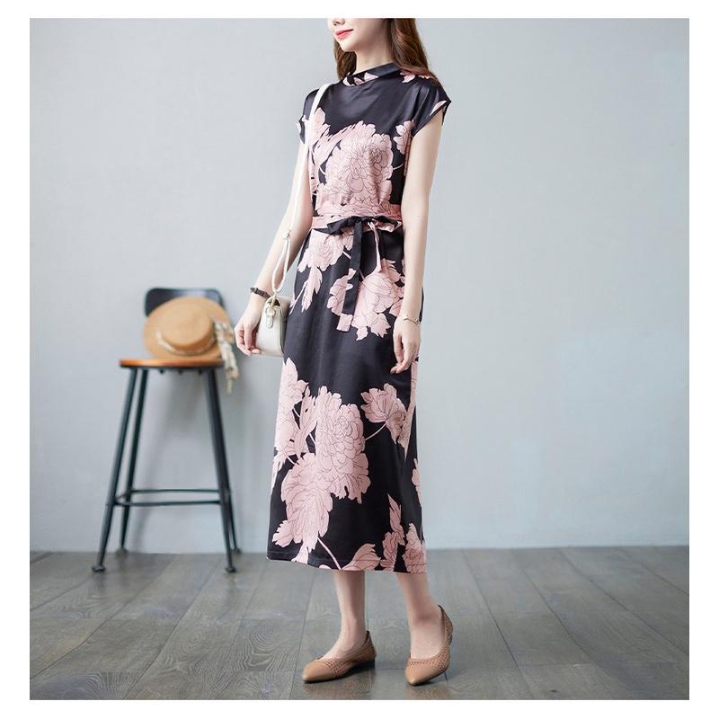 ĐẦM SUÔNG LỤA HỌA TIẾT CAO CẤP