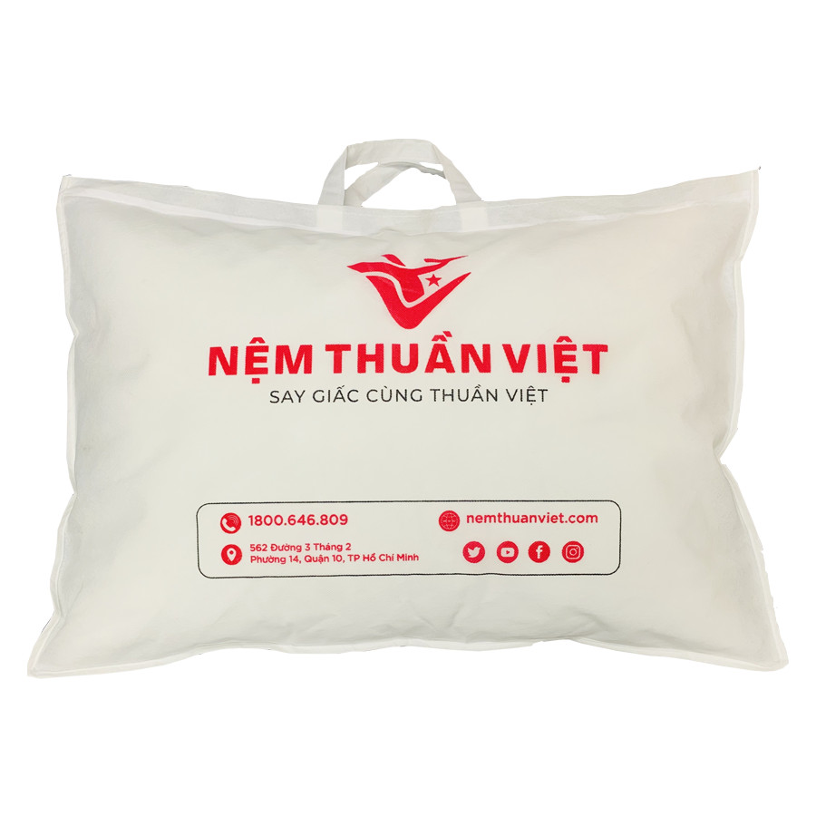 Gối Nằm Lông Vũ Thuần Việt Mircrofiber Cao Cấp 100% Cotton Thoáng Mát, Mềm Mịn, Có Khả Năng Thấm Hút Mồ Hôi Tốt