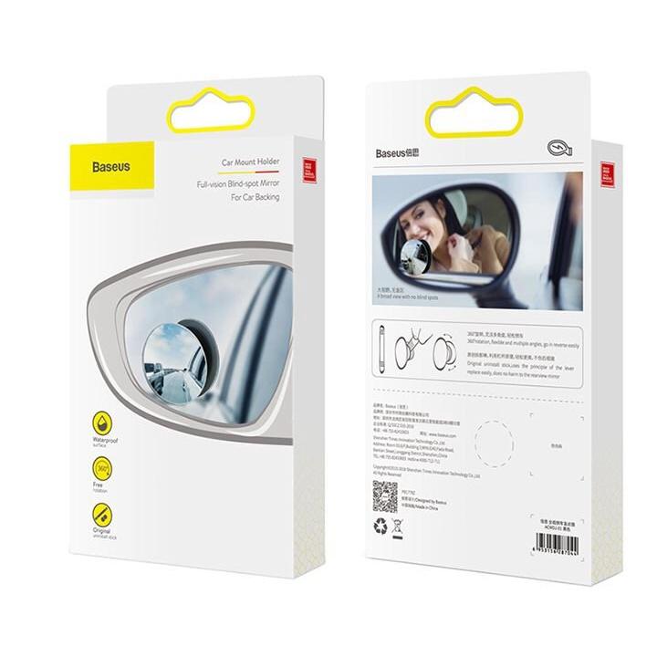 Gương cầu lồi mở rộng góc nhìn, chống điểm mù cho xe hơi Baseus LV466 Full View Blind Spot Rearview Mirrors