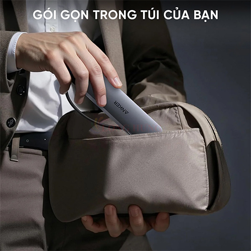 Cổng chuyển đổi Anker Nano 7 in 1 Portable Multi-Function USB-C Hub 4K HDMI 100W A83D2 - Hàng chính hãng