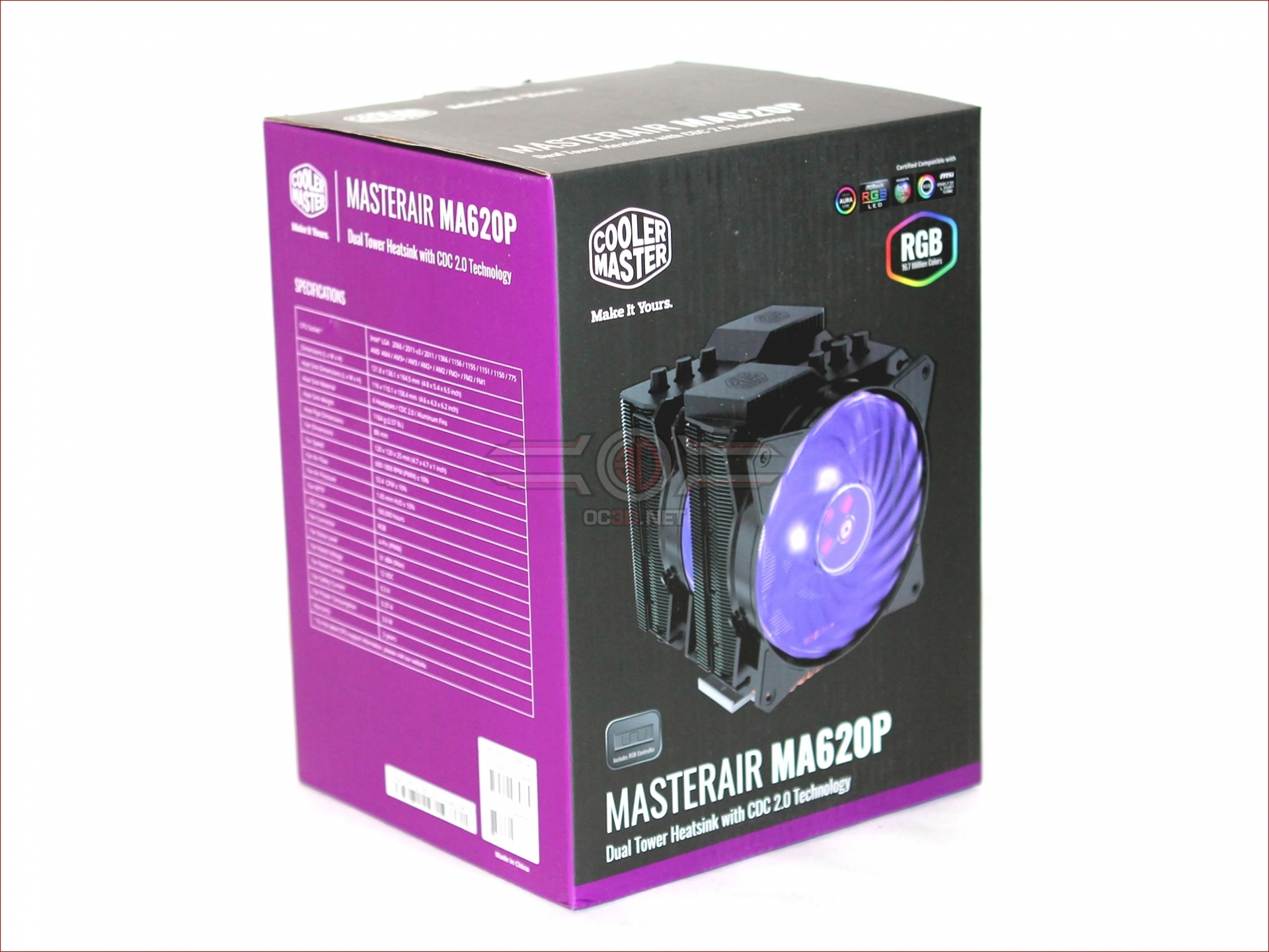 Quạt Tản nhiệt CPU Cooler Master MasterAir 620P - Hàng Chính Hãng