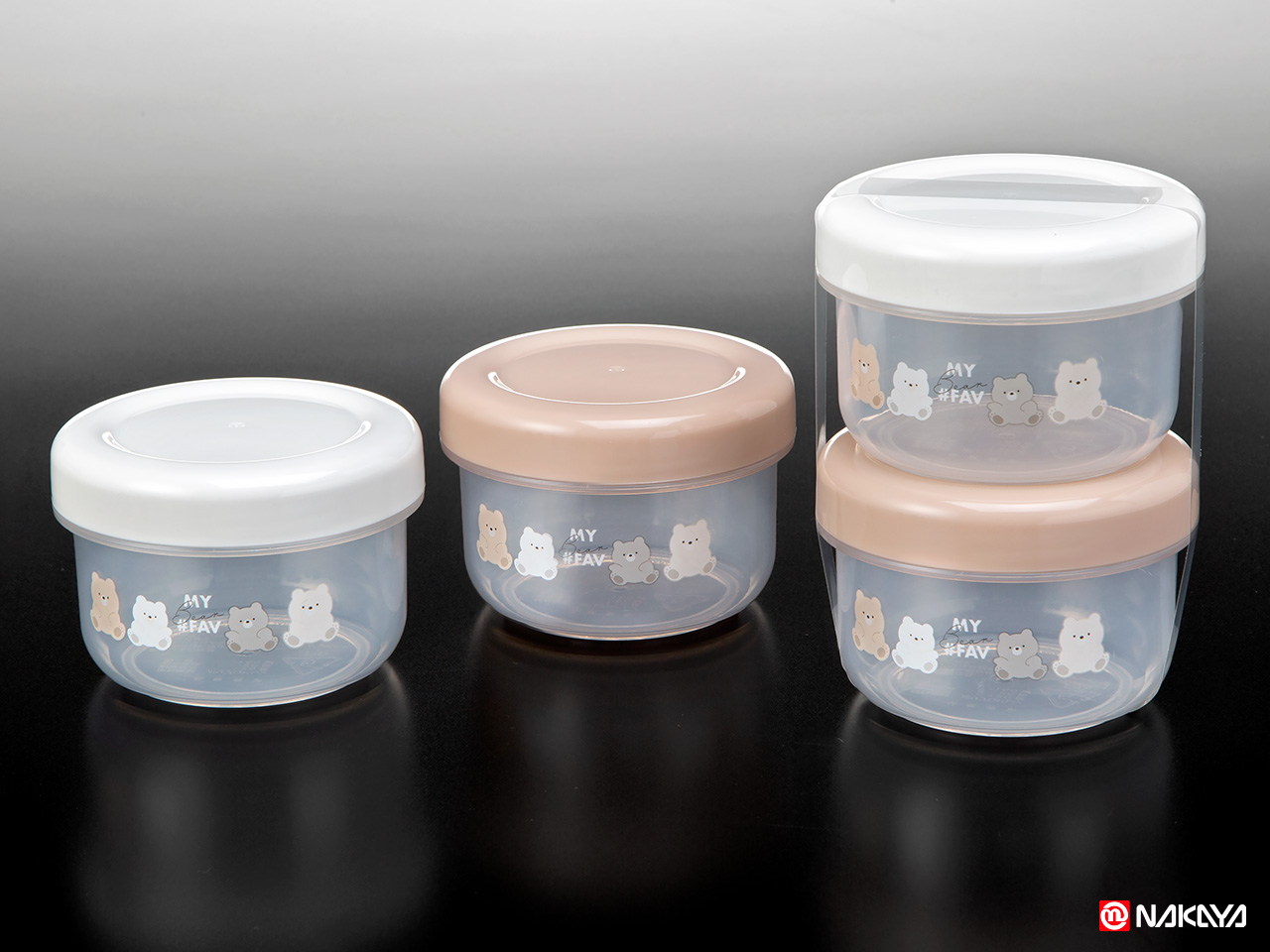 Set 02 hộp đựng thực phẩm Nakaya Pot Bear 160ml - Hàng nội địa Nhật Bản nhập khẩu chính hãng
