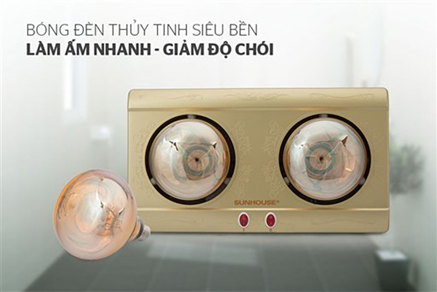 Bóng đèn sưởi nhà tắm Sunhouse 275W, Bóng sưởi thay thế cho đèn sưởi Sunhouse cỡ lớn - Hàng chính hãng