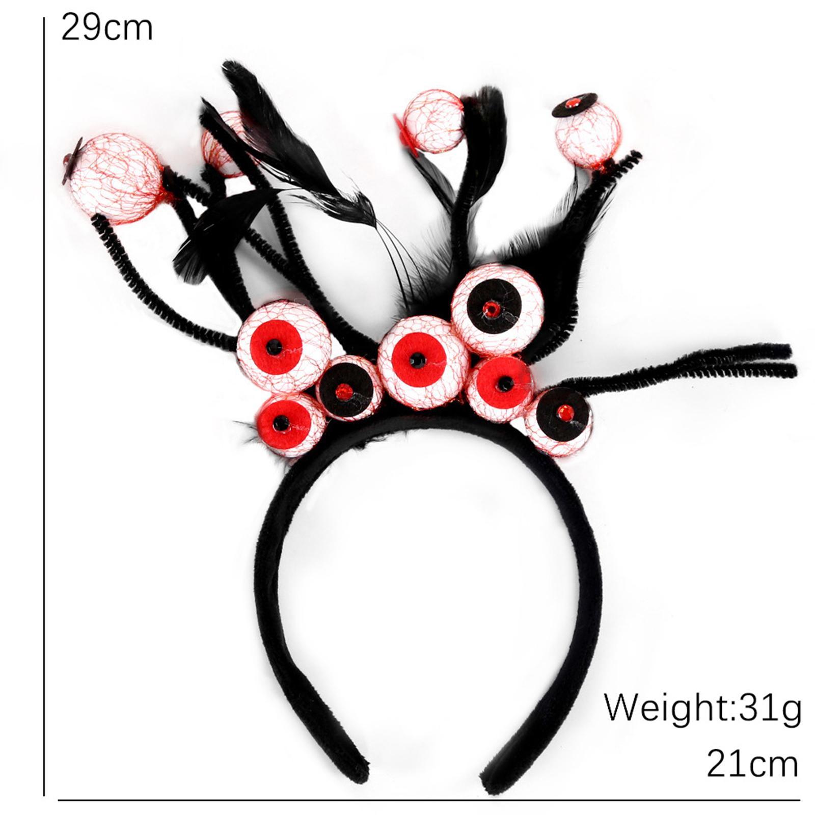 Halloween Headband, Hair Hoop, Headdress, Dress up Costume Headpiece, Spooky Eyeball Headband Hairband for Carnival Masquerade Role Play