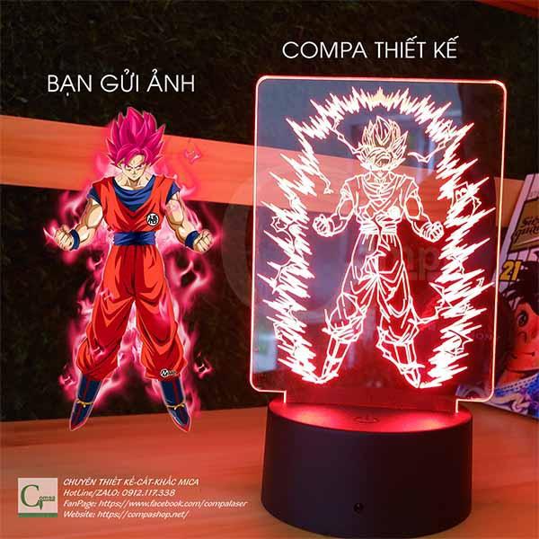 Đèn Ngủ DragonBall Goku SuperSaiyan Rose Kaioken Type 02