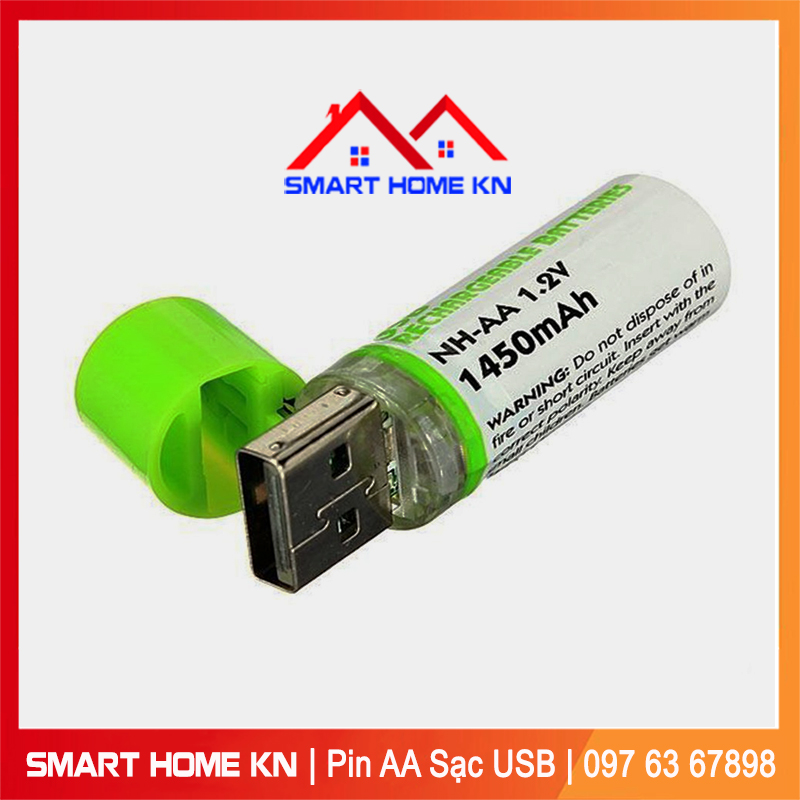 Pin tiểu AA sạc cổng USB 1.2V 1450mAh