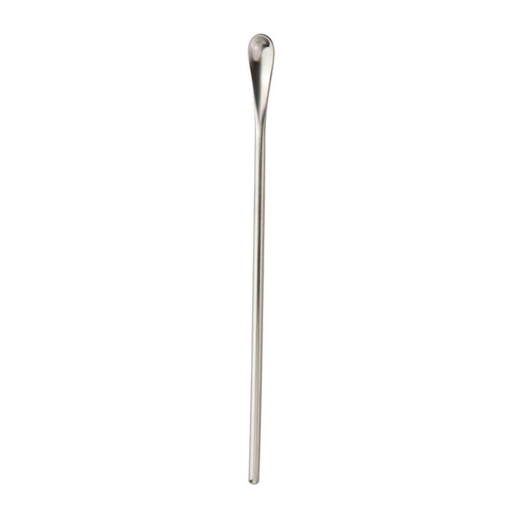 Stainless Steel Coffee Mixing Spoon Cocktail Stirring Stick Tableware Silver