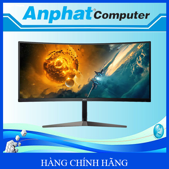 Màn hình LCD CONG PHILIPS 345M2CRZ UltraWide (34 Inch/WQHD 2K/VA/165Hz/1 ms) - Hàng Chính Hãng