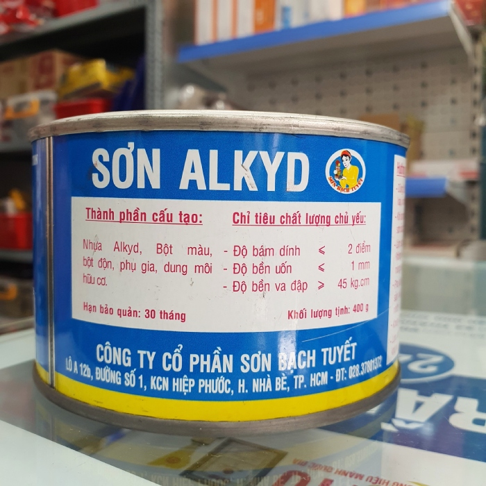 Sơn chống rỉ sơn lót màu nâu Bạch Tuyết 400g 800g