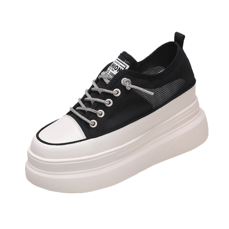 Giày vải lưới thông thoáng tăng chiều cao >8.5cm
