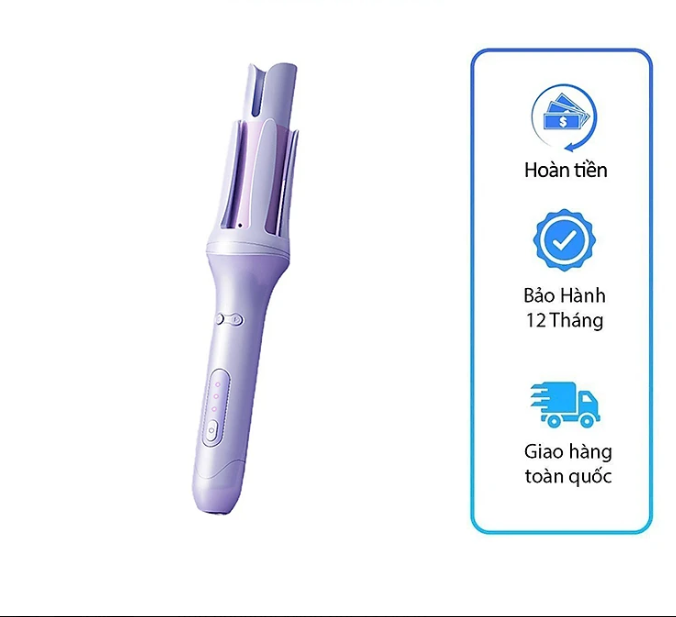 Máy Uốn Tóc Tự Động Xoay 360 Độ Mini Cao Cấp 3 In 1 Máy Làm Tóc Xoăn Tự Xoay Kiêm Máy Ép Tóc Duỗi Tóc Ion Âm Tiện Dụng 3 Mức Nhiệt Phù Hợp Nhiều Kiểu Tóc Tự Động Ngắt Khi Quá Nhiệt