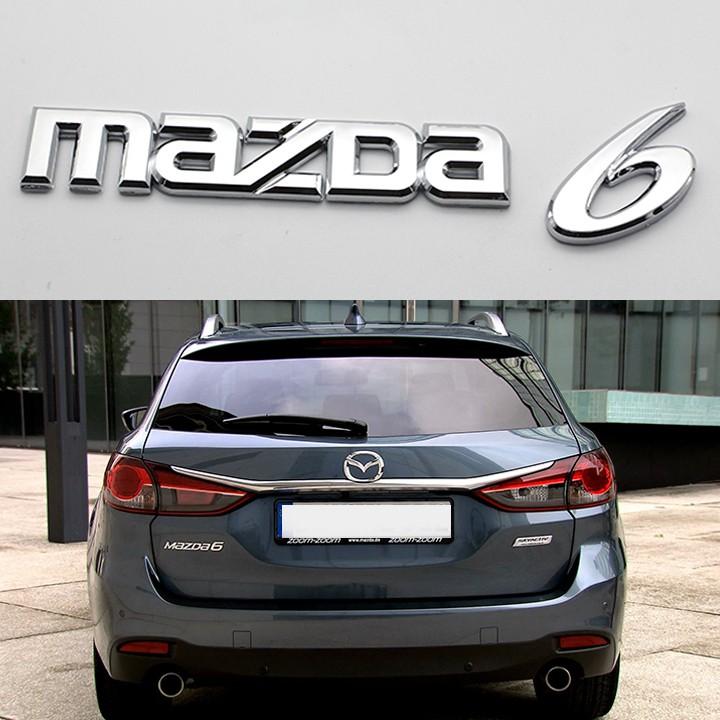 Tem Logo Chữ Nổi MAZDA Dán Trang Trí Xe