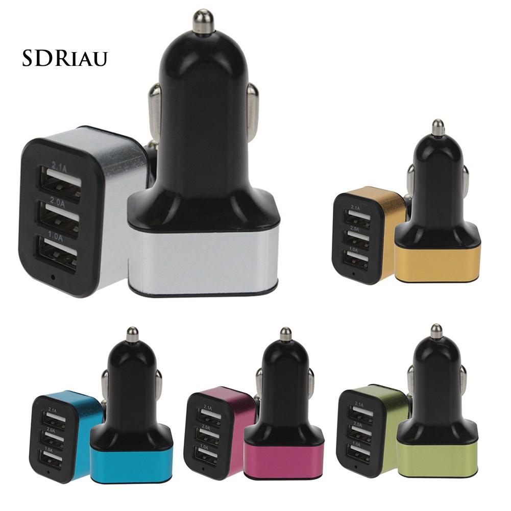 Ổ cắm sạc 3 cổng USB cho xe hơi 2.1A 2.0A 1.1A thiết kế cao cấp