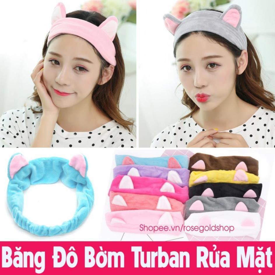 Băng Đô Tai Mèo Đeo Khi Tắm Và Rửa Mặt Dễ Thương Cho Nữ
