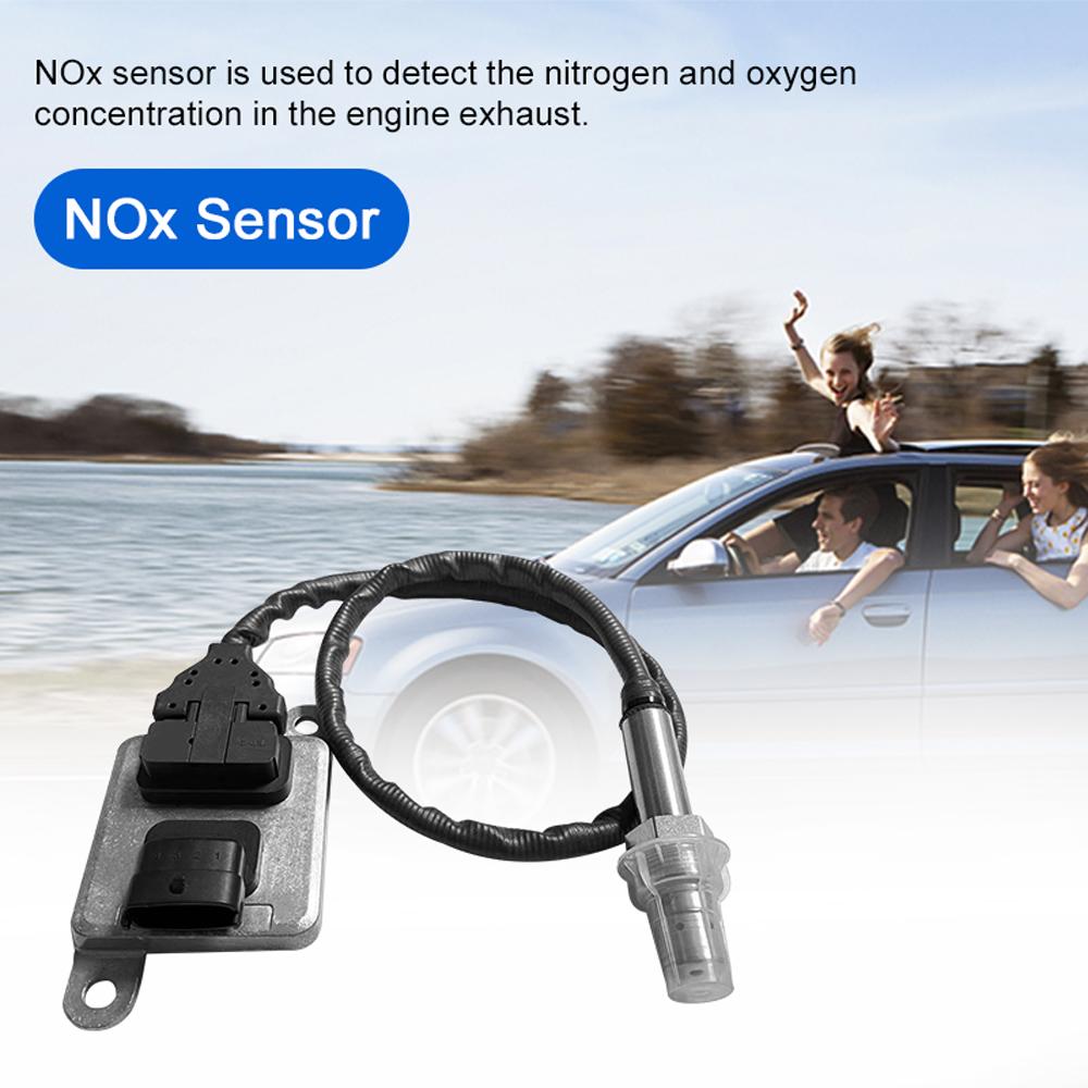 NOx Sensor Engine Nitrogen Oxygen Exhaust Sensor 5-Pin 5WK96756A 24V Compatible with Select Models