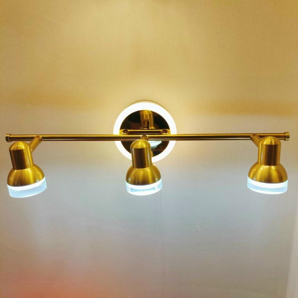 Đèn soi tranh, Đèn rọi gương 3 bóng mắt led COB 5W cực sáng ,điều chỉnh được góc chiếu