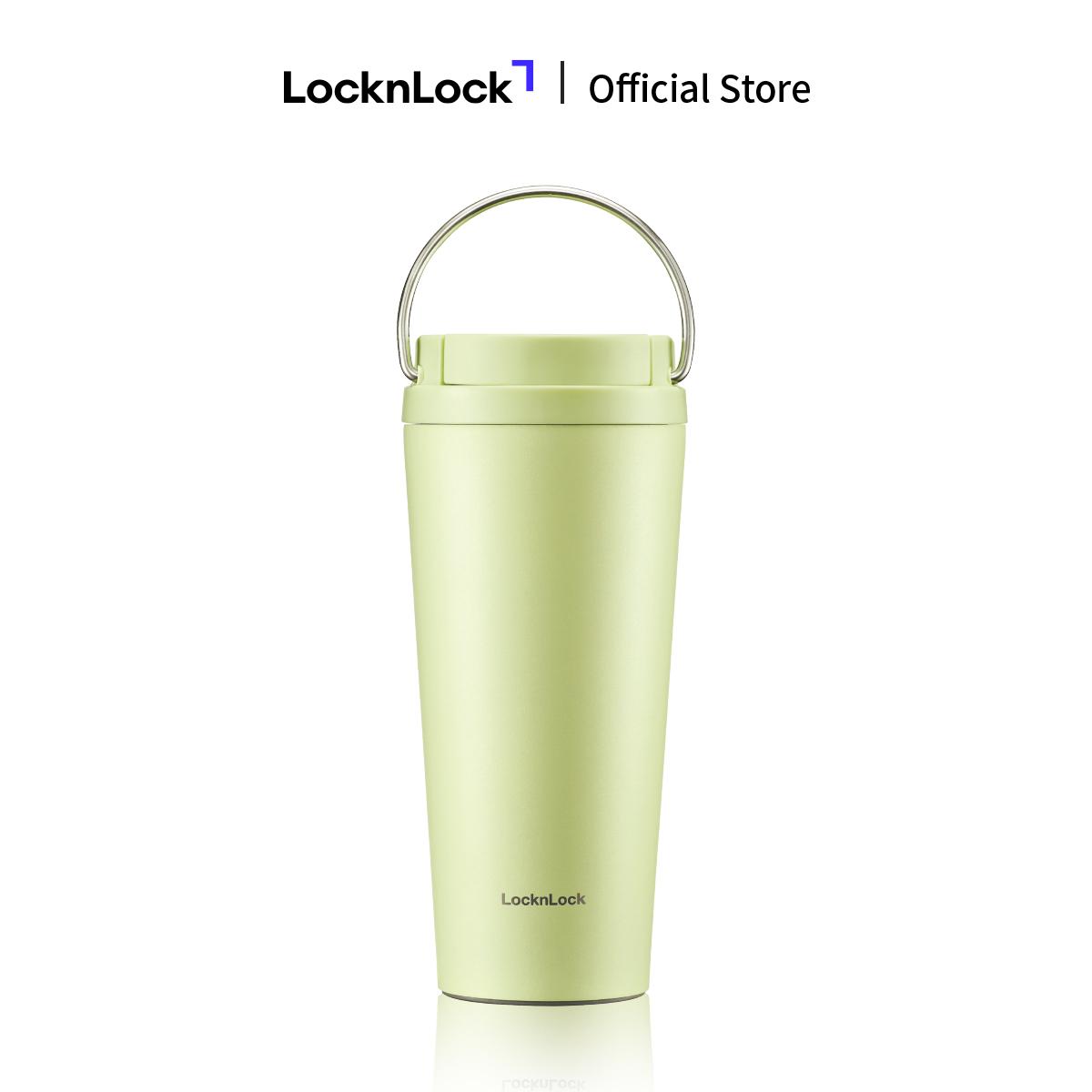 Bình giữ nhiệt LocknLock Bucket One-Touch LHC3345 có quai dung tích 550ml thép không gỉ - 3 màu