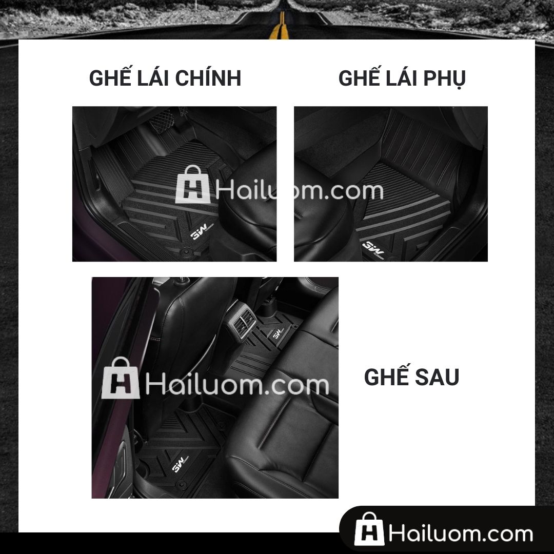 Thảm lót sàn ô tô Volkswagen Tiguan  - Thảm lót sàn ô tô 3W Nhựa TPE Đúc Khuôn Cao Cấp