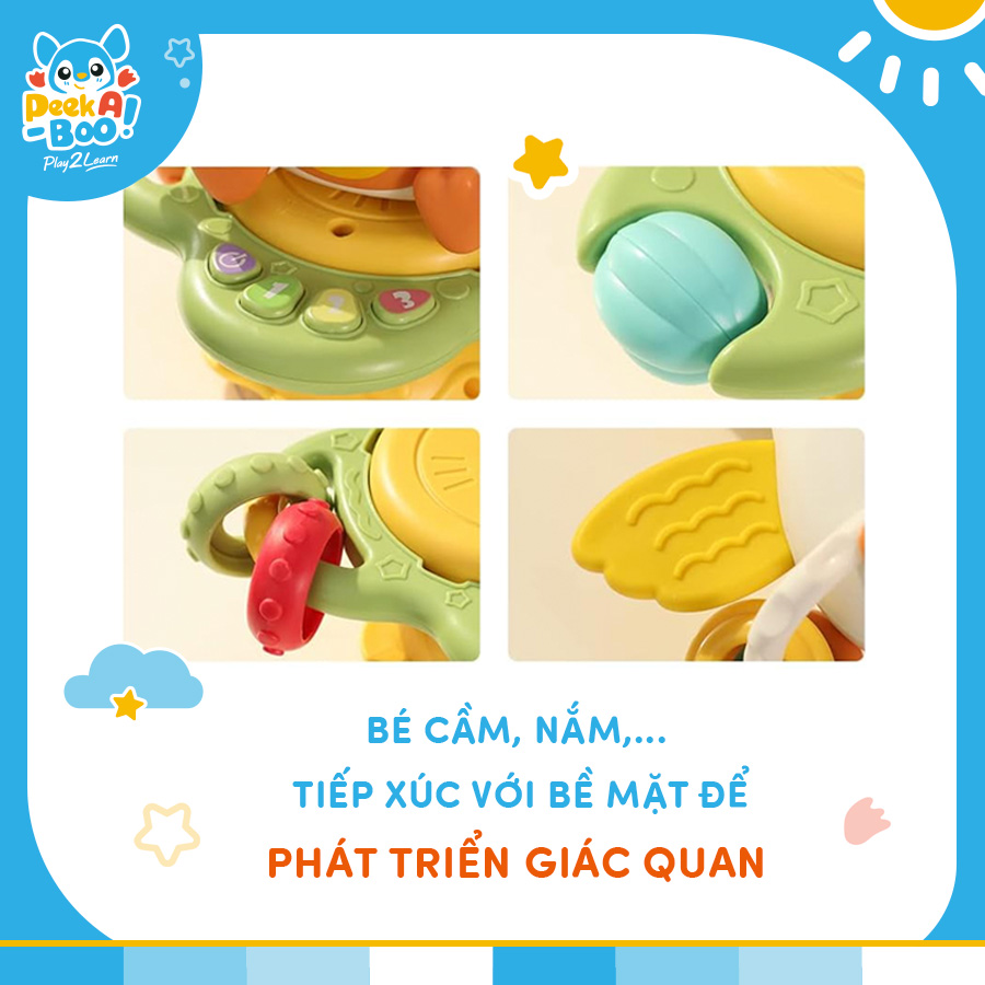 Đồ Chơi Bạn Ngỗng Phát Triển Giác Quan Kèm Âm Thanh PEEK A BOO PAB047