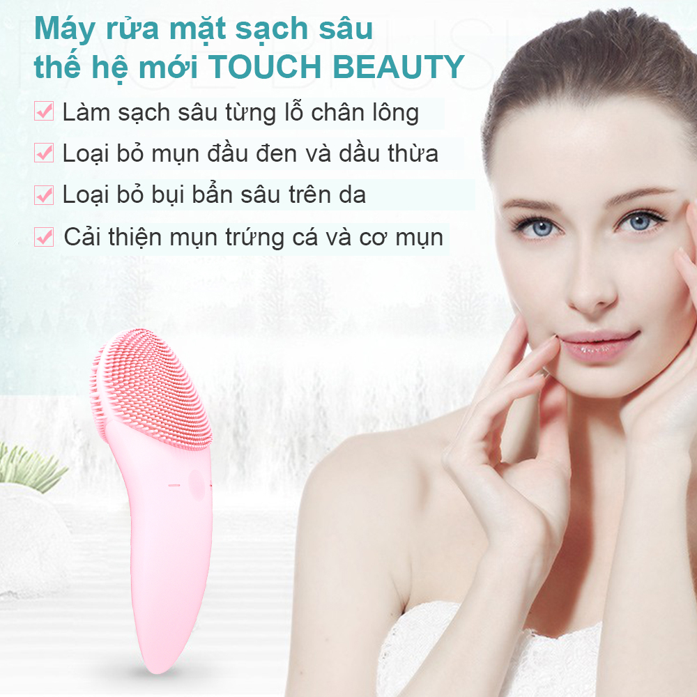 Máy rửa mặt sạch sâu thế hệ mới thông minh TouchBeauty – Màu hồng