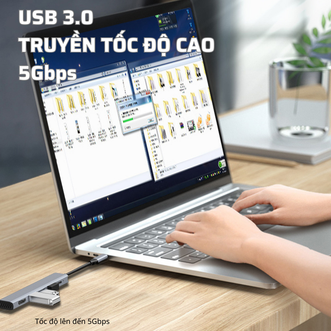 Hub Chuyển Đổi Type C Chia 5 Cổng (5 in 1) HDMI / USB 3.0 / USB 2.0 / PD Hỗ Trợ Sạc Nhanh, Có Khe Tản Nhiệt - Hàng Chính Hãng Tamayoko
