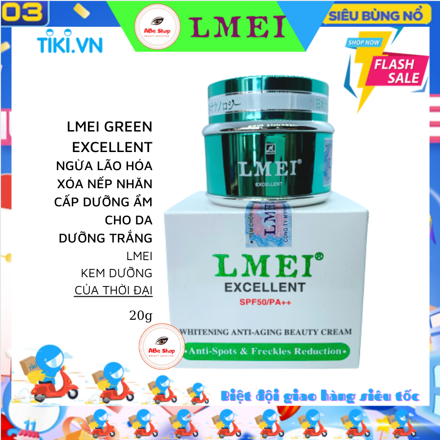 KEM LMEI XANH - LMEI WHITENING ANTI-AGING BEAUTY CREAM 20G