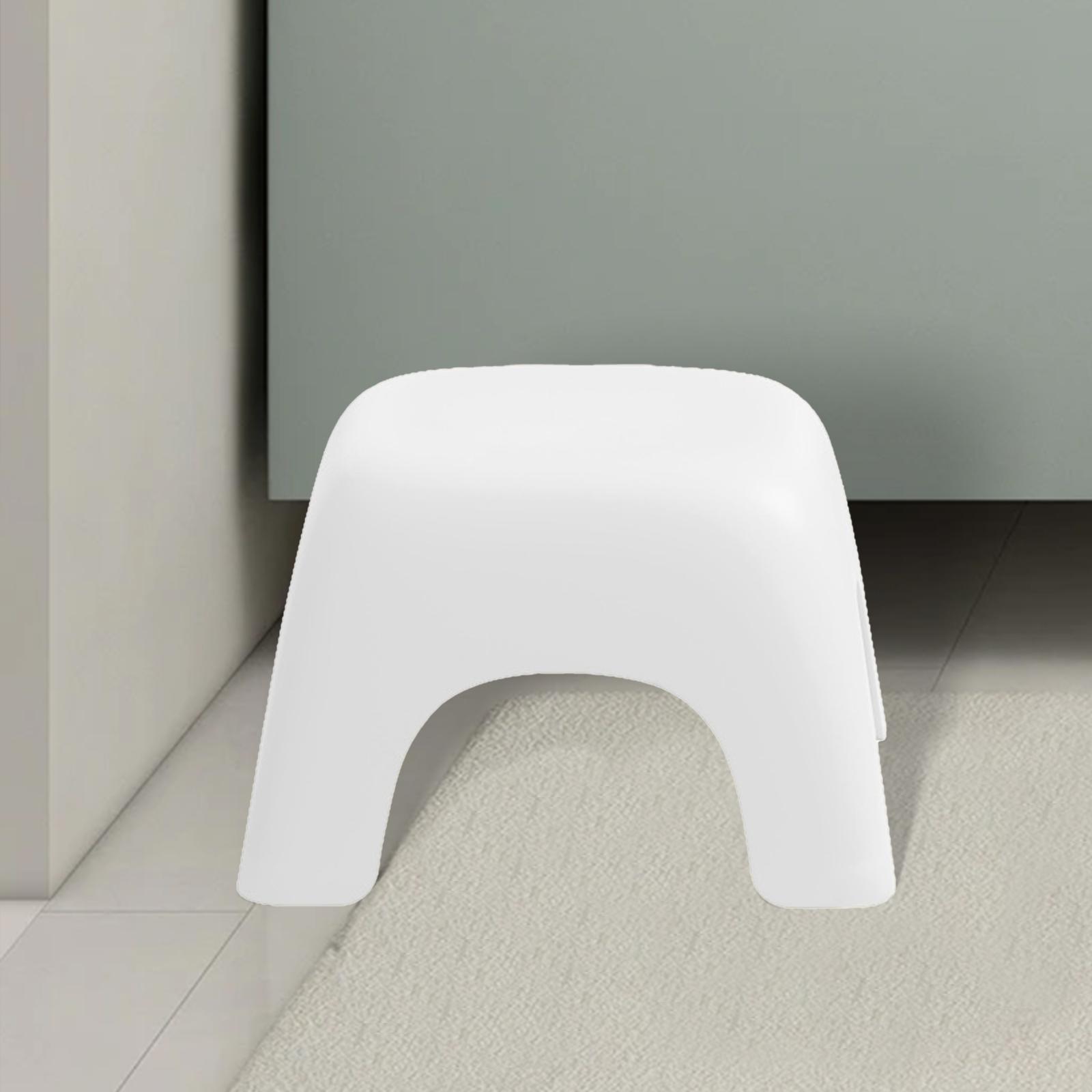 Portable Children Stool Decorative Thickened Solid for Kitchen Boys Girls White