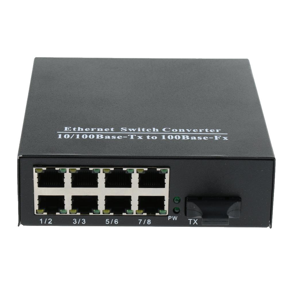 10/100Mbps Fiber Optic Ethernet Media Converter Adapter Gigabit Single Mode