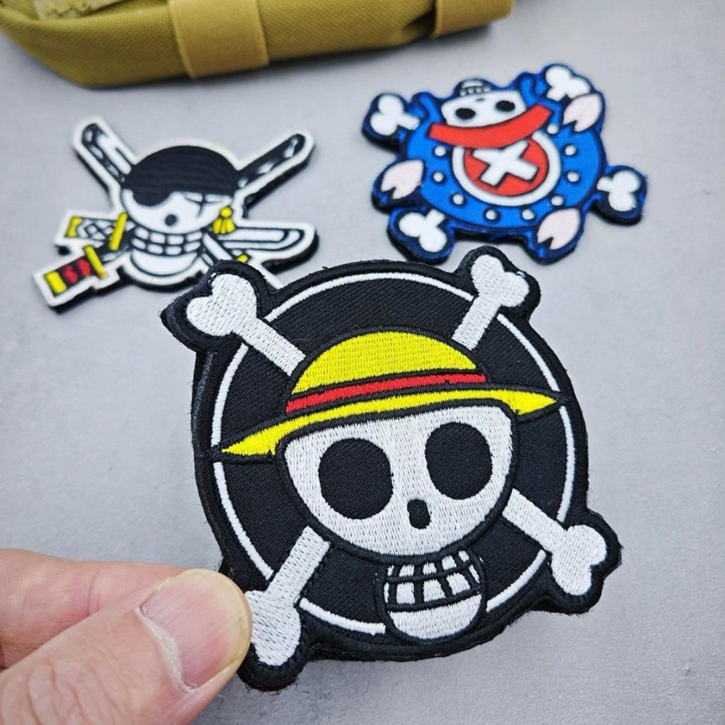 Patch_velcro thêu nhân vật hoạt hình One Piece dán ba lô_quần áo_túi xách