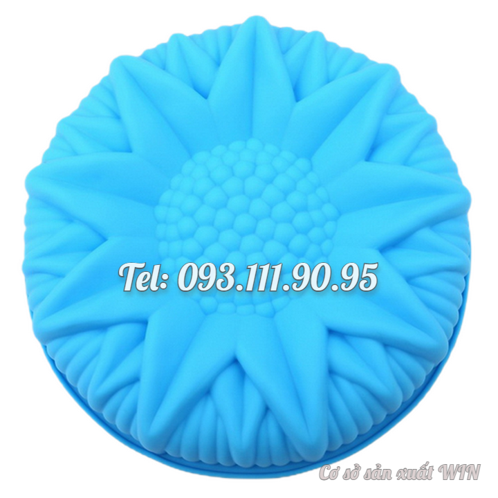 Khuôn silicon làm bánh, rau câu hoa hướng dương đại đóa - Loại 28 cm - Mã số 1025