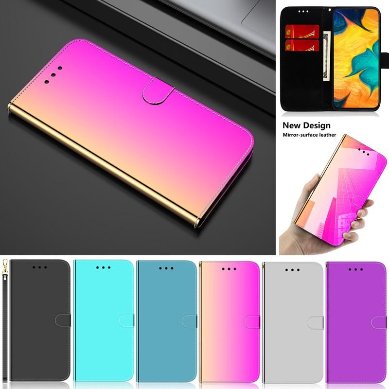 Bao da điện thoại gương dạng ví cho Xiaomi Redmi Note 7 Pro Note 7s Redmi 7 Redmi 7A Redmi Y3 Redmi K20 Pro Redmi K30