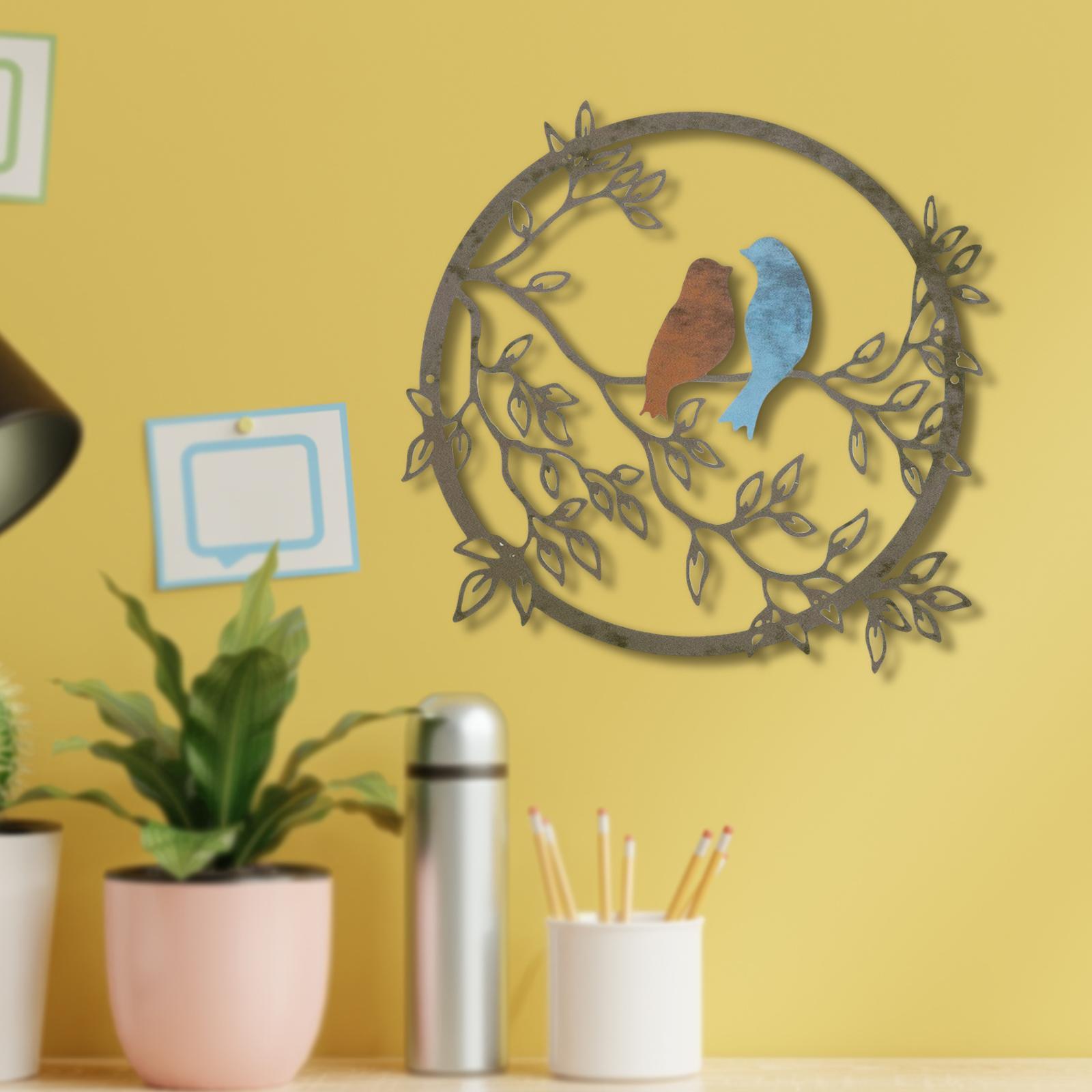 Decorative Metal Wall Art, Hollow    Wall Silhouette for Bedroom Restaurant Housewarming Office Gift