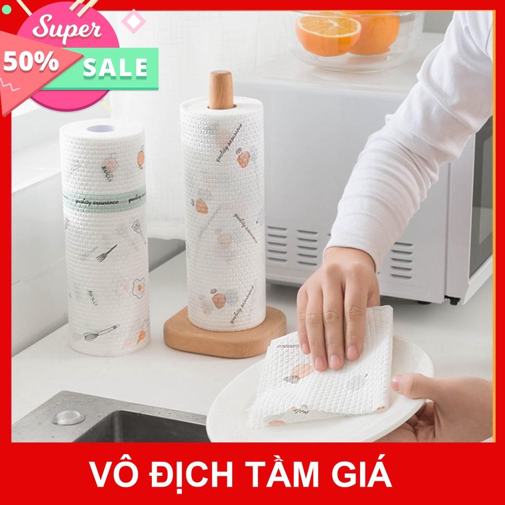 Giấy Lau Đa Năng - Khăn Lau Bếp, Lau Tay 220 Tờ 1 Cuộn Có Thể Giặt Được