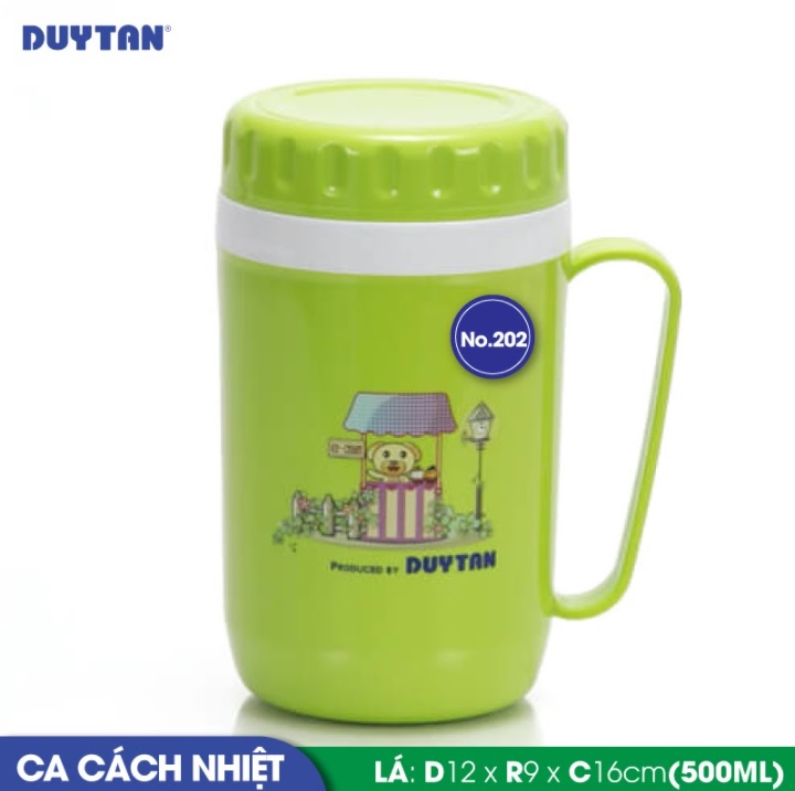 Ca cách nhiệt nhựa Duy Tân 500ml (12 x 9 x 16 cm) - 32024 - Giao màu ngẫu nhiên - Hàng chính hãng