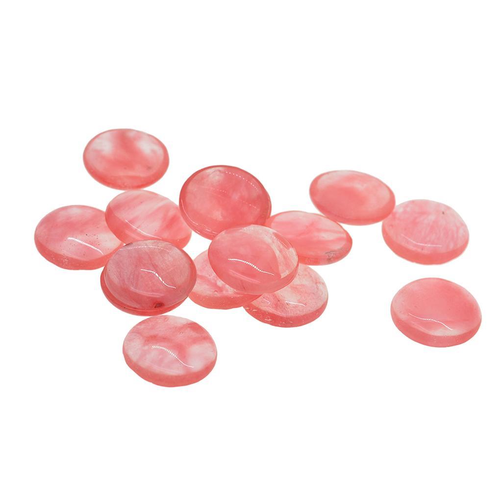 2 Pieces 25mm Round Cabochon Watermelon Quartz Gemstone Beads DIY Crafts