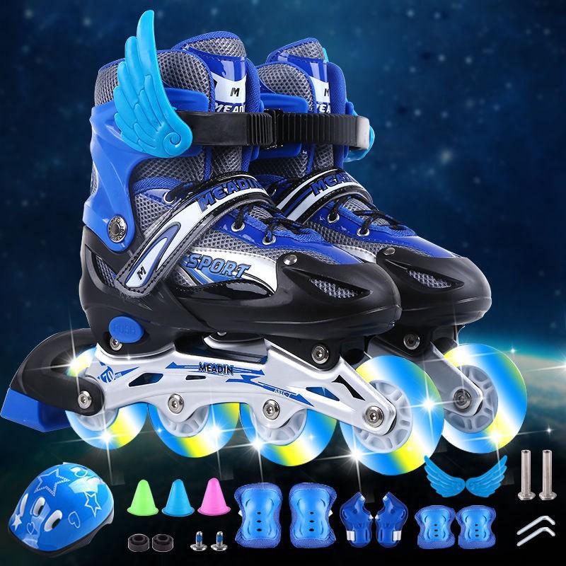 Giày trượt patin Sport cao cấp phát sáng dành cho trẻ em người lớn với thể điều chỉnh to nhỏ dòng mới 2020