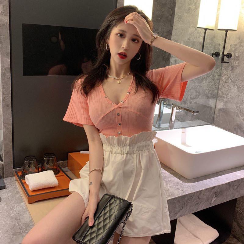 Áo Thun Dáng Ôm Thiết Kế Giản Dị Thời Trang