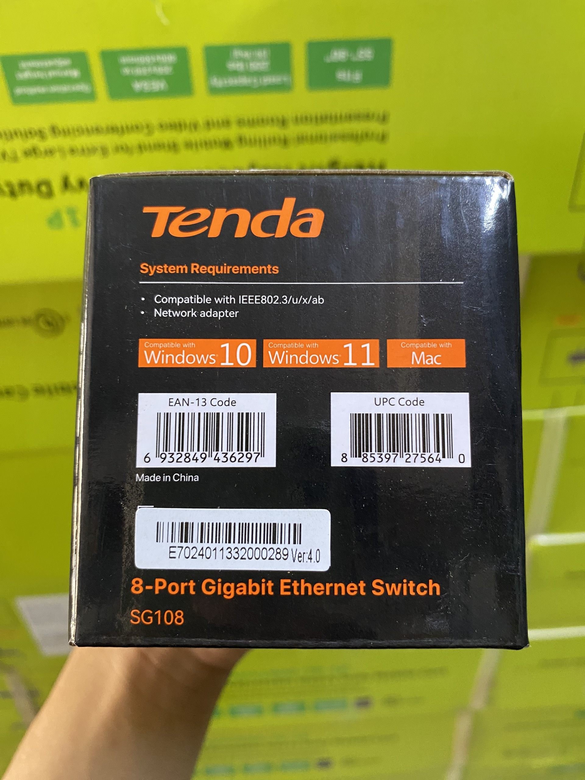 Switch 8 Port Tenda SG108 10/100/1000M- Hàng Chính Hãng