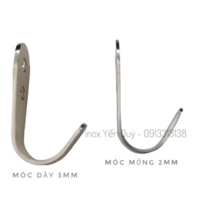 móc đơn inox khoan tường - móc treo đồ inox - móc treo quần áo móc treo đồ đa năng tiện dụng mọi nơi