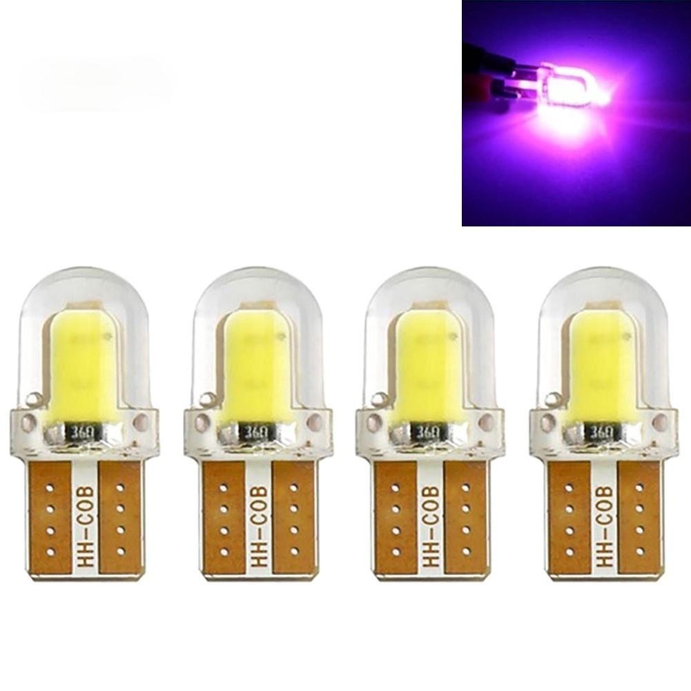 Bộ 4 đèn LED tín hiệu xi nhan 12V T10 W5W bằng silicone cho xe hơi