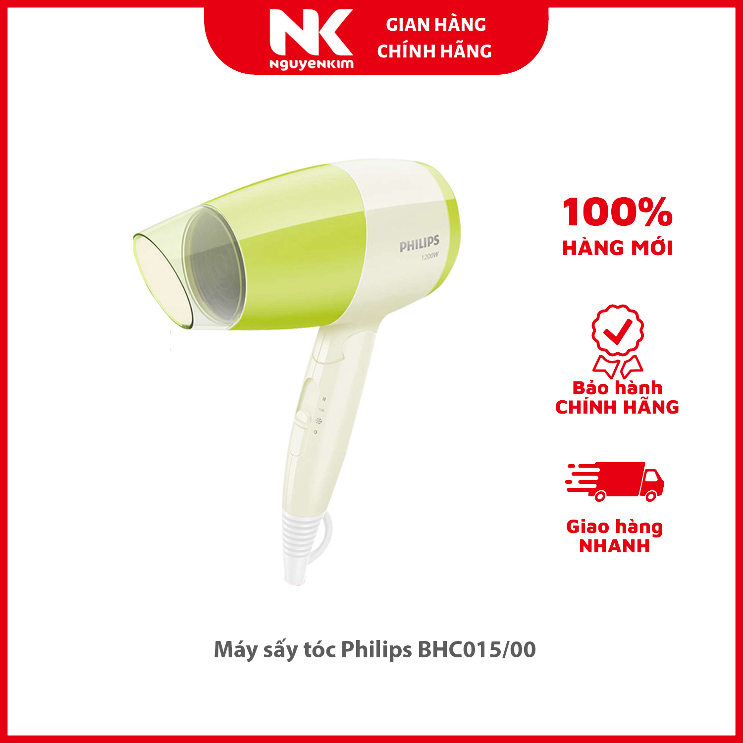 Máy sấy tóc Philips BHC015/00 - Hàng chính hãng